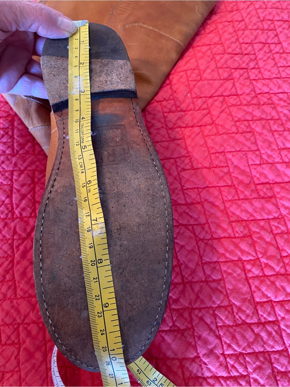 Frye Tall Leather Riding Boots Cognac Brown 6 1/2 Classic Equestrian - Picture 14 of 14